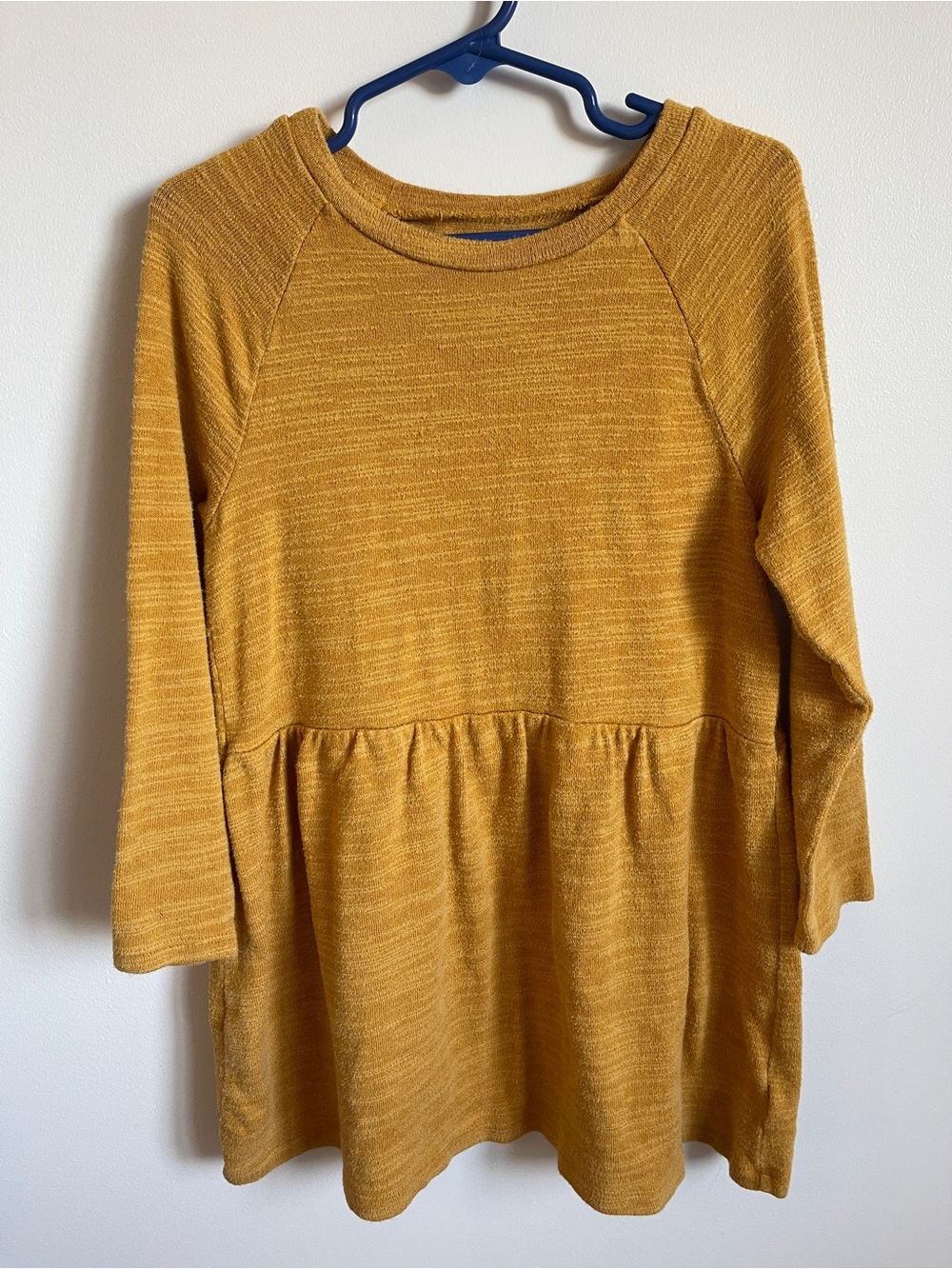 Old Navy Mustard Knit Long Sleeve Dress XS (5)